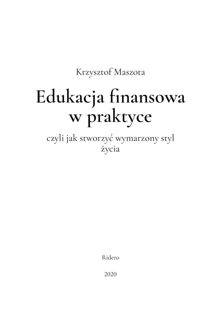 Strona 1 bezpłatnego fragmentu książki „Edukacja finansowa w praktyce”