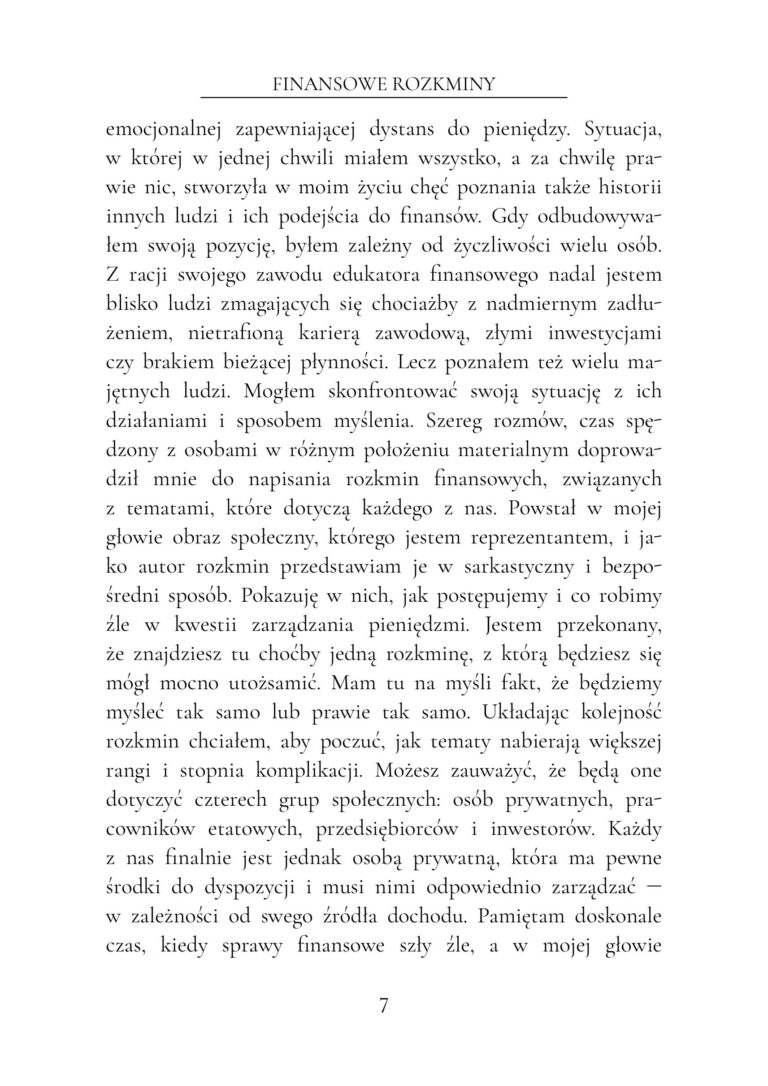 Strona 7 bezpłatnego fragmentu książki „Finansowe rozkminy”